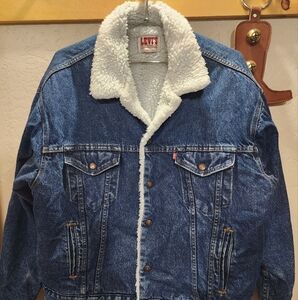Vitage Levi's Denim Jacket Sherpa Lined Made in USA Men's XL